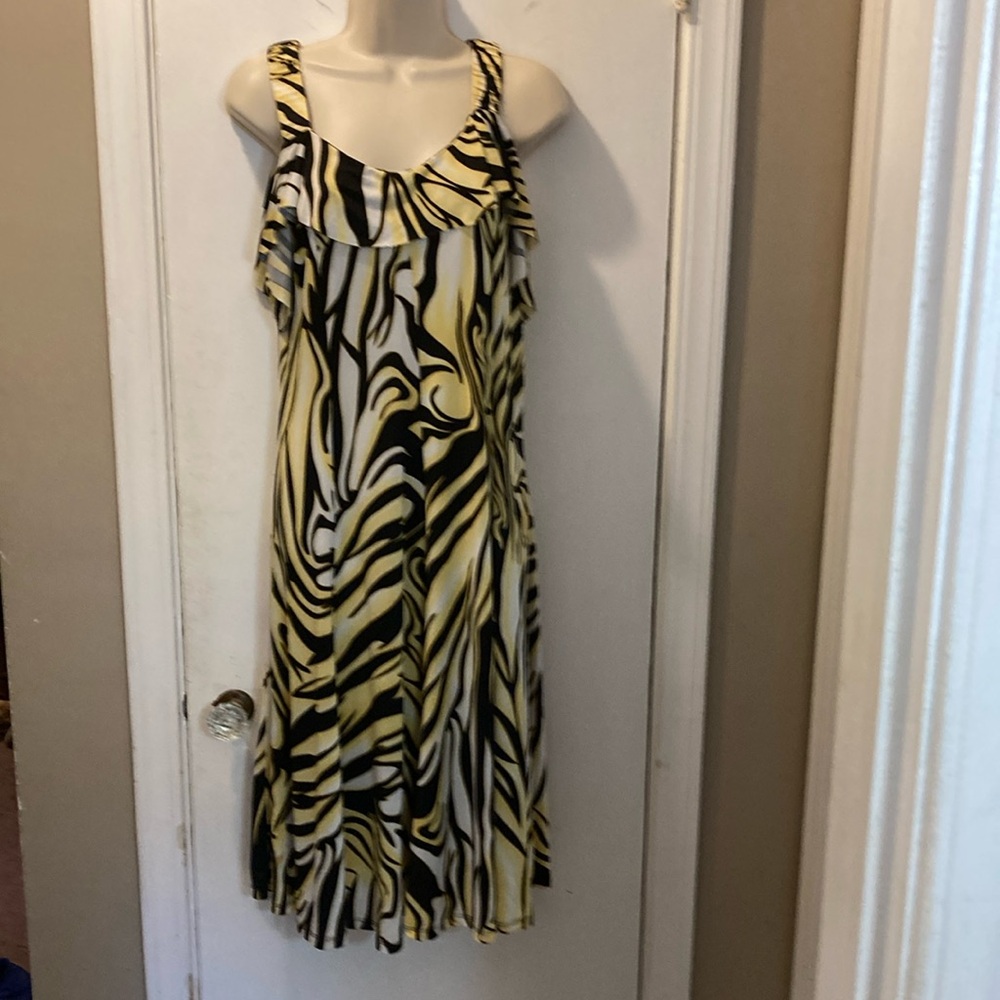 Lavena large Zebra Print sleeveless Dress 25-219-1